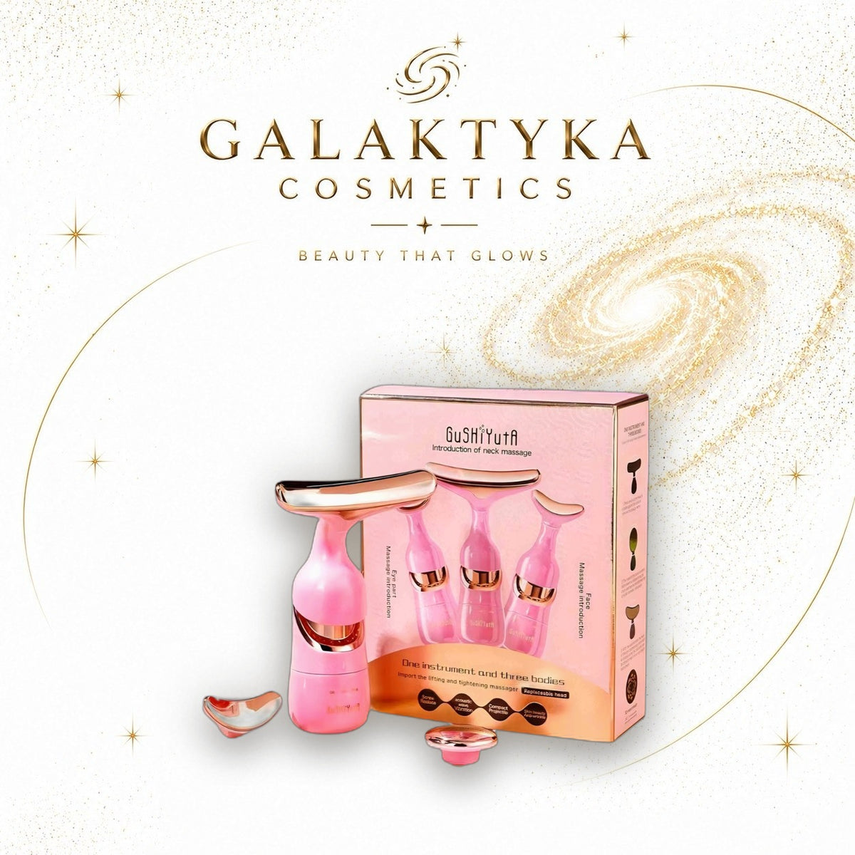 MASAŻER 3w1 DO TWARZY SZYI LIFTING WIBRACYJNY GUSHIYUTA