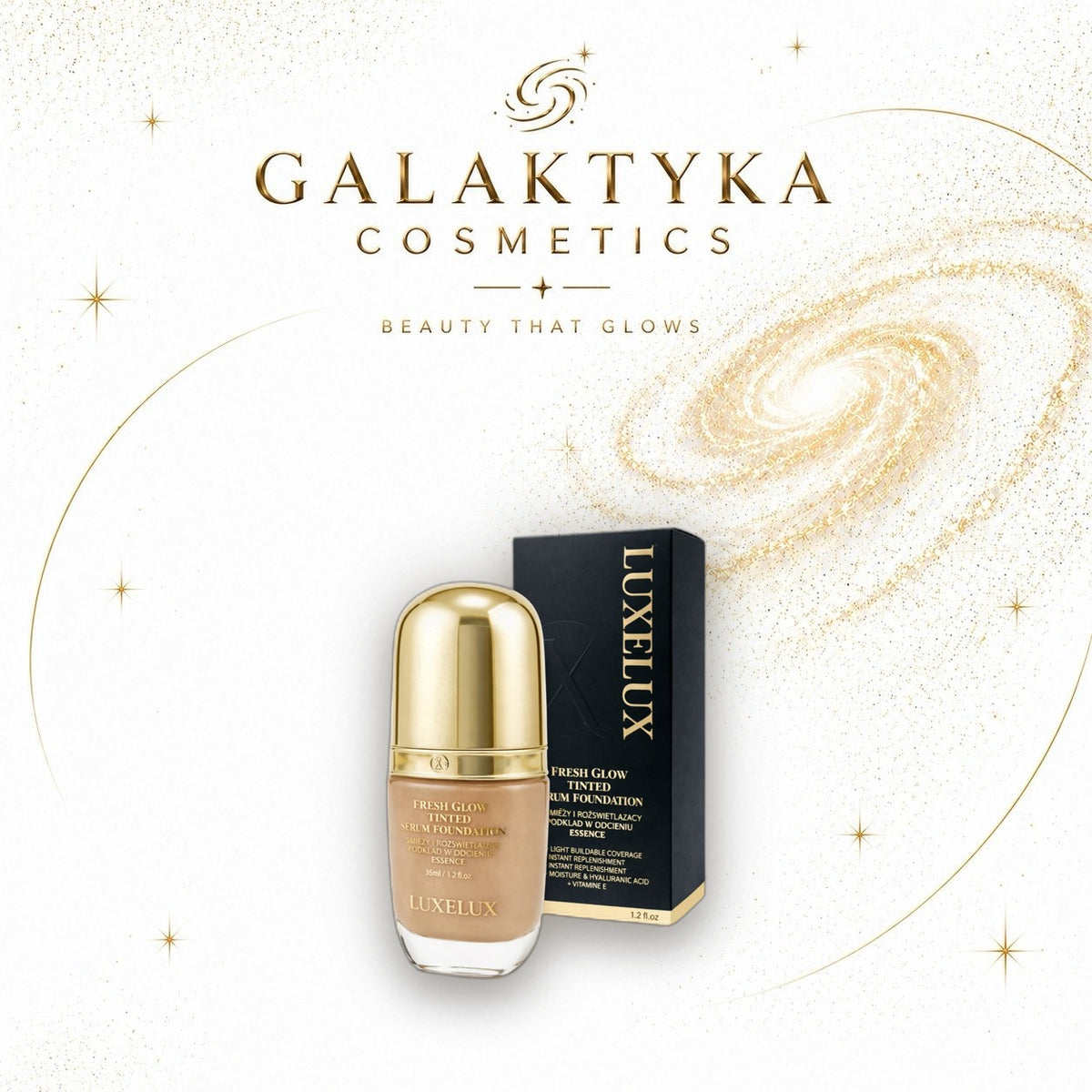 LUXELUX Glow Serum Foundation N14 Nawilżający Podkład Glow 35ml