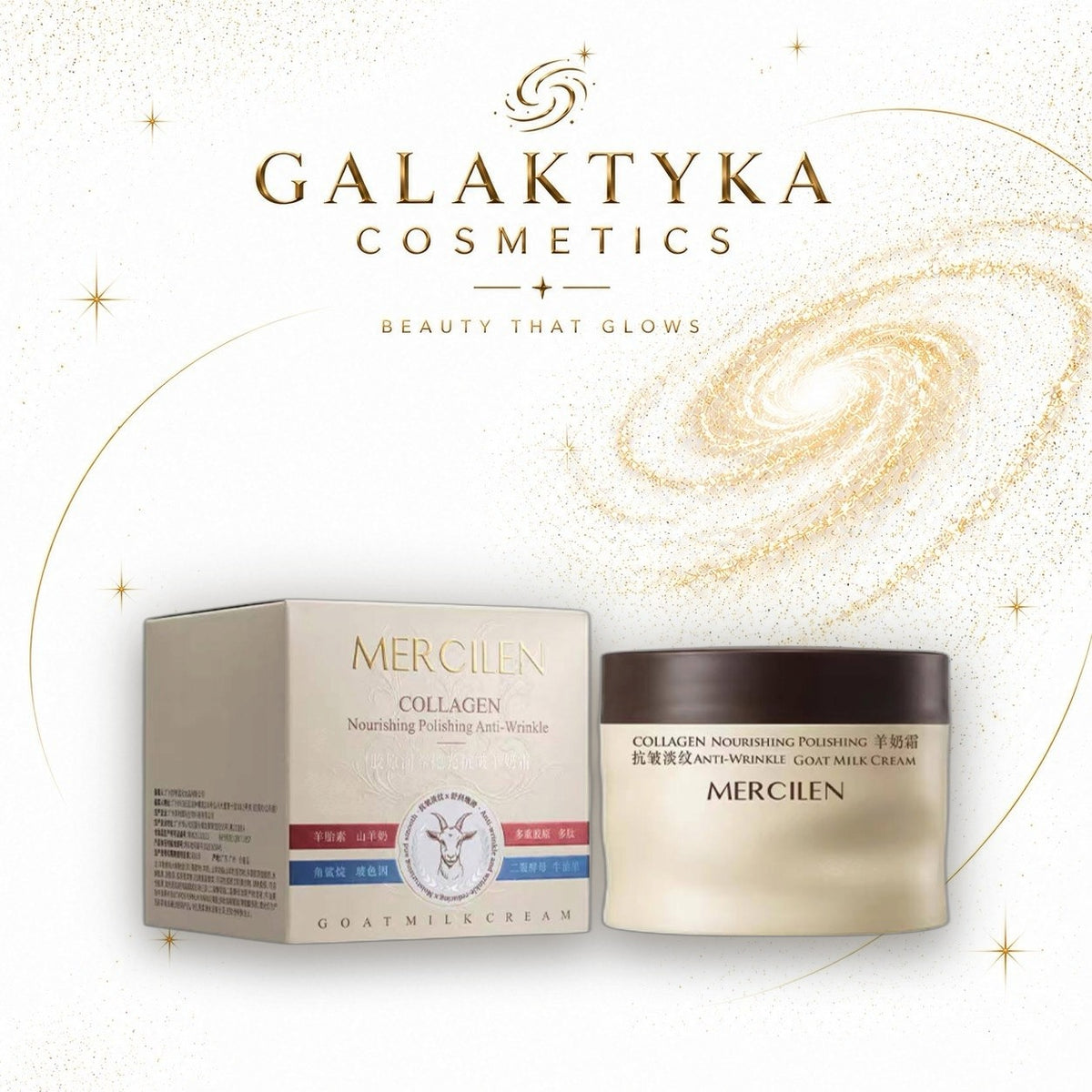 MERCILEN COLLAGEN GOAT MILK CREAM - NAWILŻAJĄCY I PRZECIWSTARZENIOWY