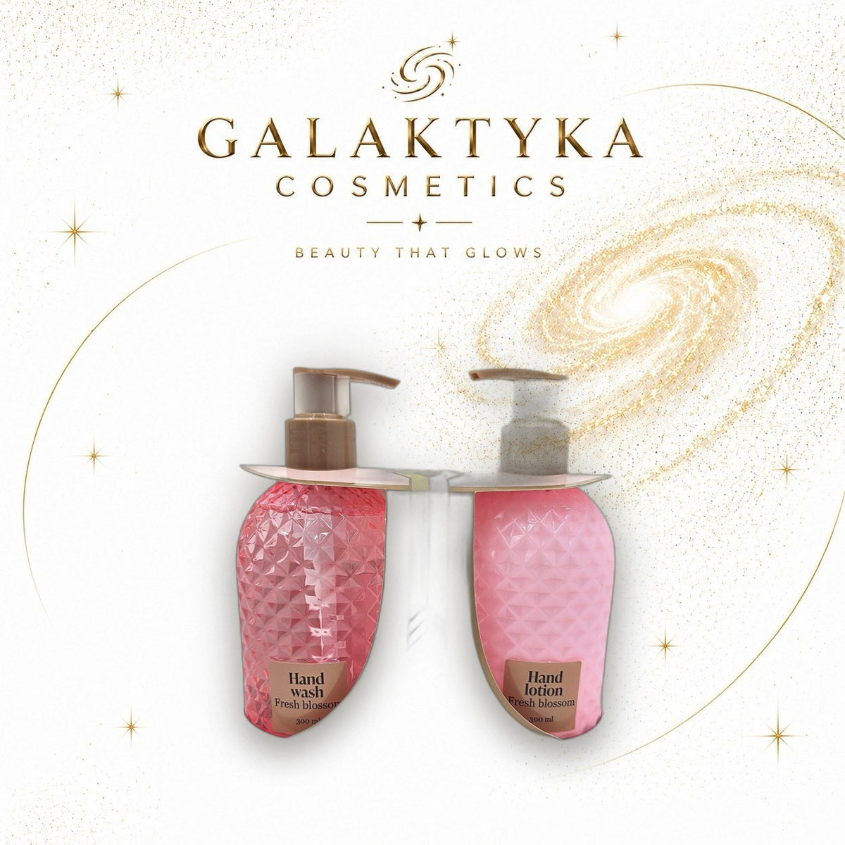 Luxury Hand Care Set 2x300 ml RÓŻOWY ZESTAW MYDŁO DO RĄK W PŁYNIE + KREM
